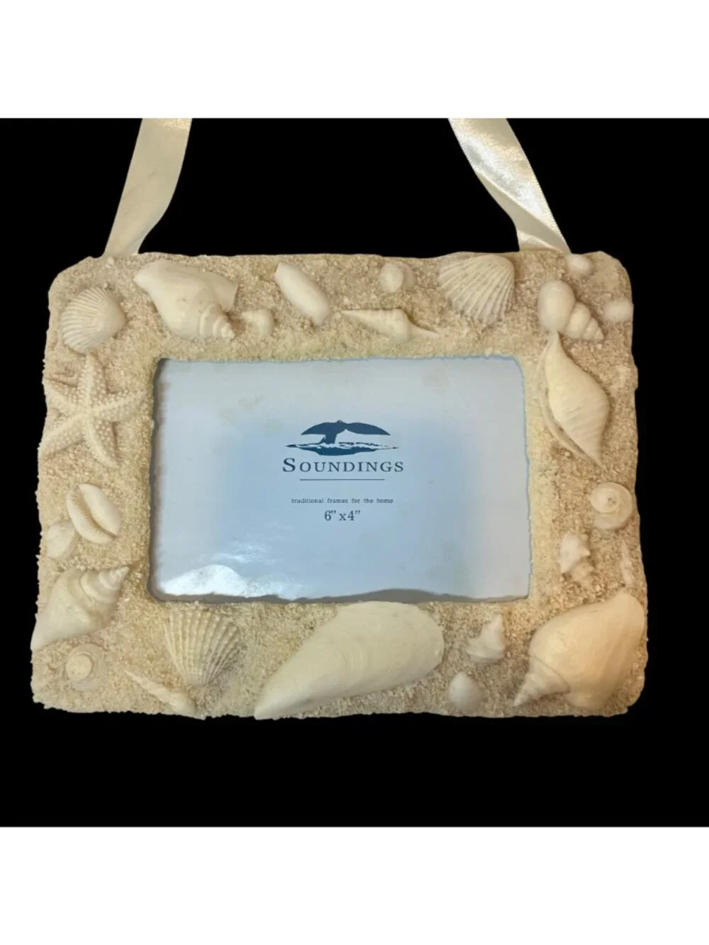 Shell-Themed Soundings Picture Frame With Ribbon Hanger 6